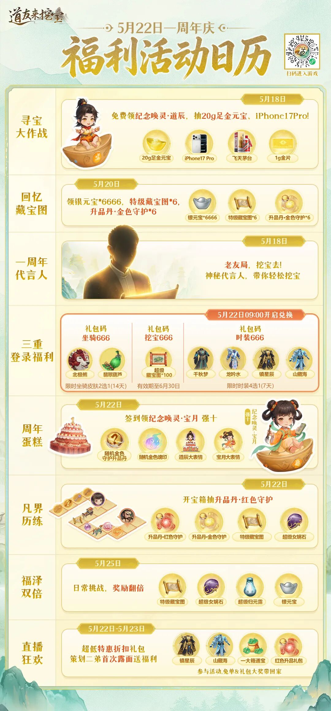 一周年庆5月22日开启!100张超级藏宝图上线就领!超多周年福利抢先看! 一周年庆5月22日开启!100张超级藏宝图上线就领!超多周年福利抢先看!