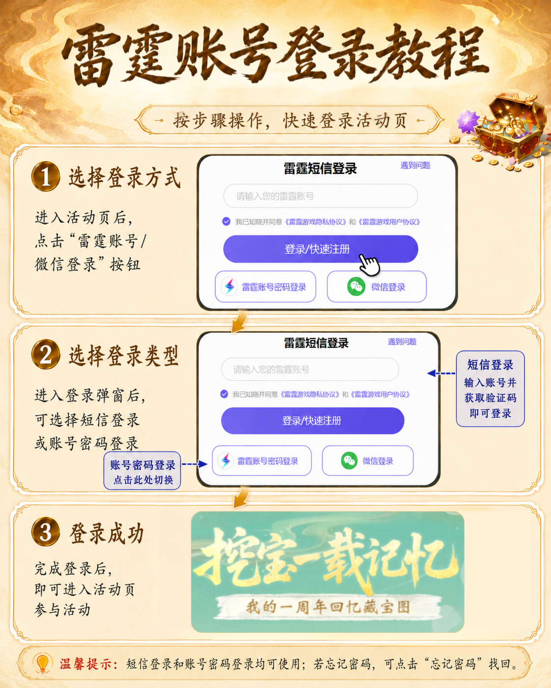 你的「一周年回忆藏宝图」已生成！查看年度成就，领周年礼包，人人有份！