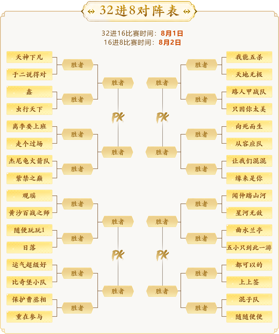 【赛事速递】龙皇杯32强集结完毕！本周末正式开赛