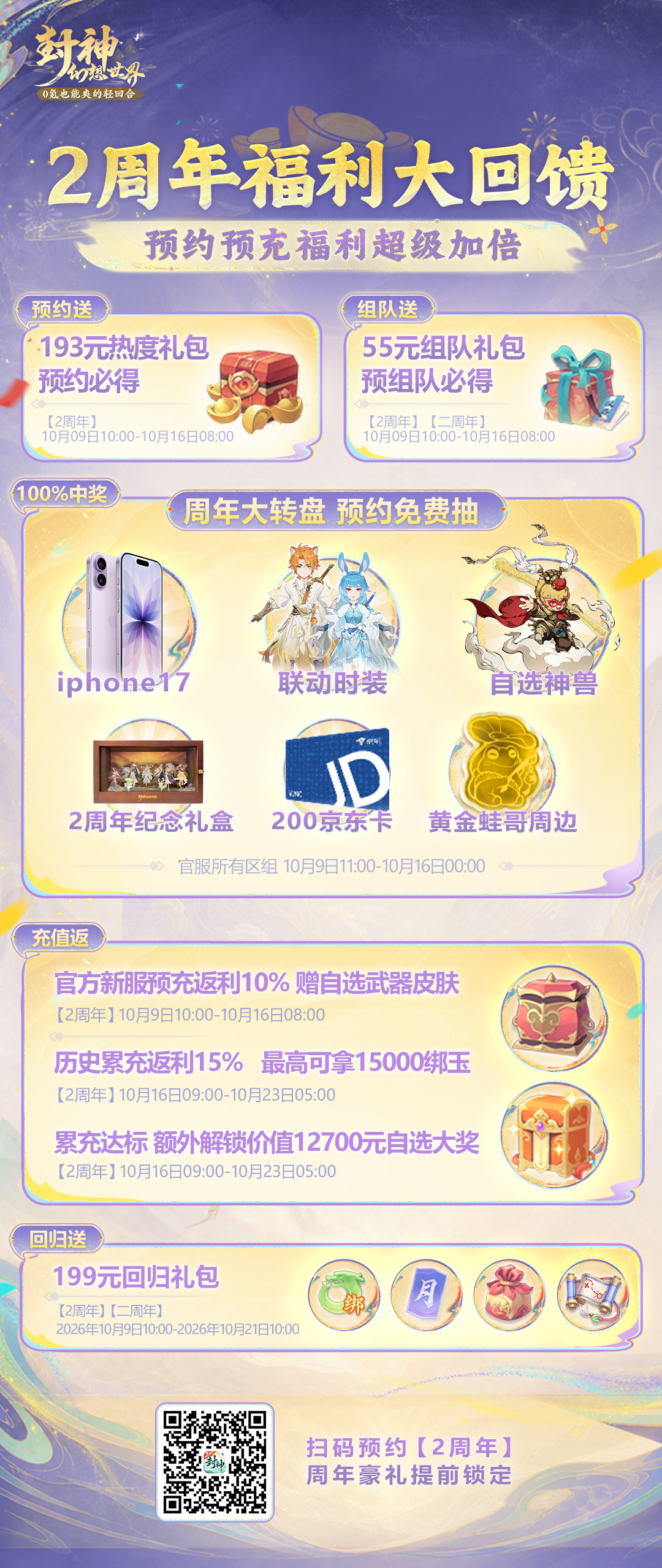 今天你领周年币了吗?现在预约【2周年】大服送周年币,赢手机、联动时装 今天你领周年币了吗?现在预约【2周年】大服送周年币,赢手机、联动时装